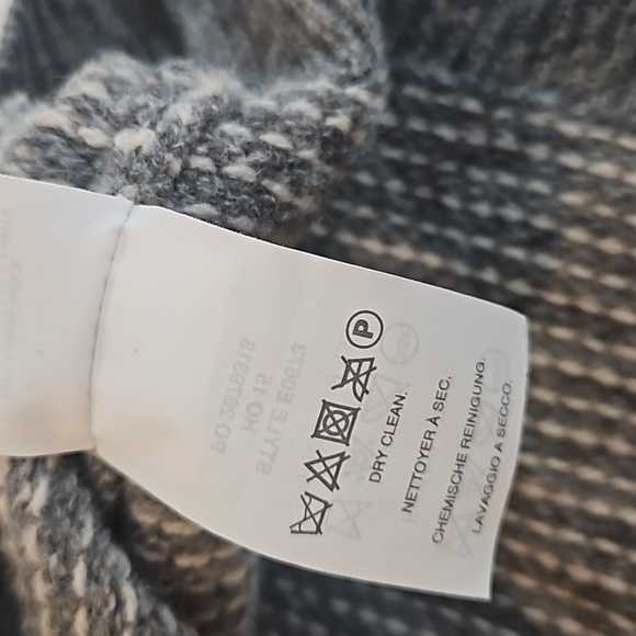 J. Crew Men's Lambs Wool Gray Jacquard Shawl Collar Knit Sweater Size XL - Picture 9 of 11
